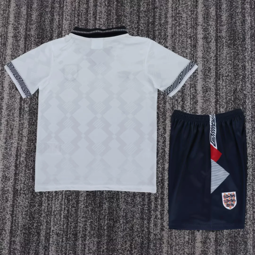 Retro 1990 England home kids kit 