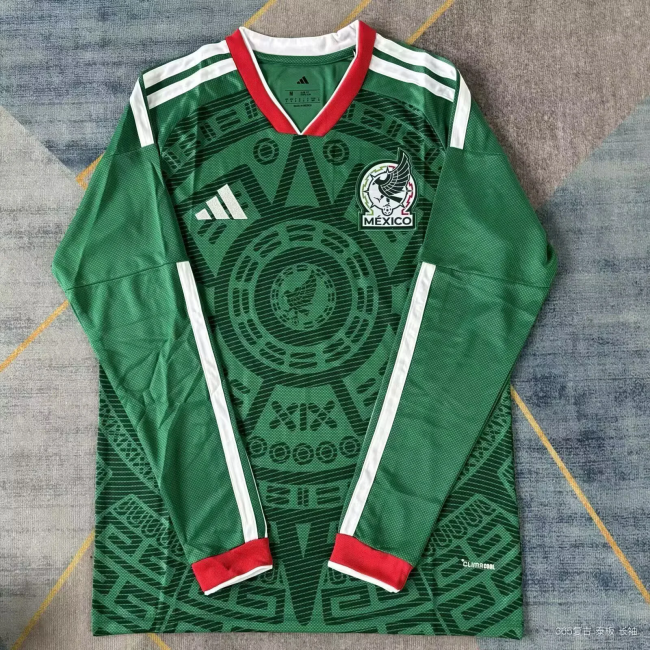 Mexico 2026 World Cup home long sleeves soccer jersey S-4XL
