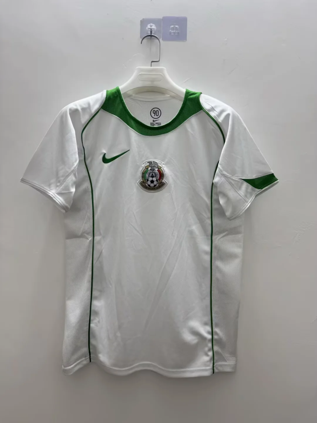Retro 2004 Mexico away white soccer jersey