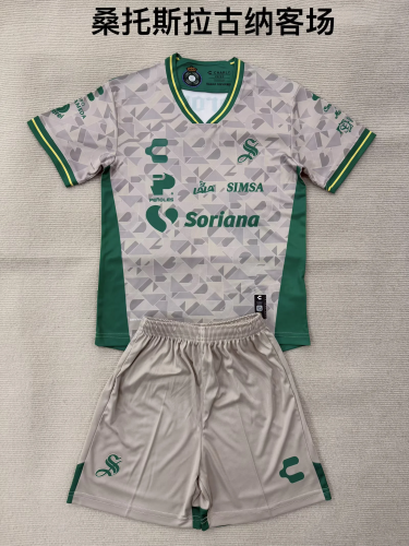 2025-26 Santos Laguna away kids kit 