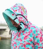JC--8809 Double-hooded lightweight fleece jacket