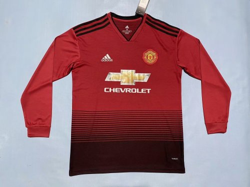 Retro 2018-19 Manchester United Home Long Sleeve 