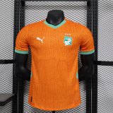 2024-25 Ivory Coast home player version (The player version is more slim fit, it is recommended to buy one size larger)