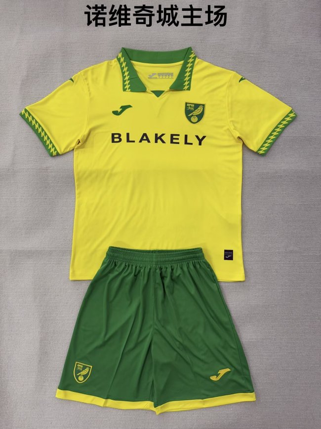 2025-26 Adults And Youth Norwich City Home Soccer Uniform