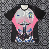 2025-26 Brazil special version pink black soccer jersey