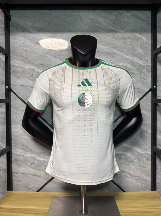 2 star player version 2026 Algeria home soccer jersey  S-3XL  (The player version is more slim fit, it is recommended to buy one size larger)