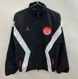 2025-26 Paris Saint-Germain Jordan light black Windbreaker Jacket
