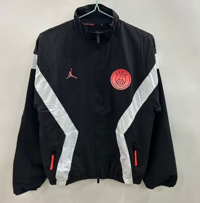 2025-26 Paris Saint-Germain Jordan light black Windbreaker Jacket