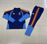 kids kit 2026 Spain blue Sweater tracksuit set 