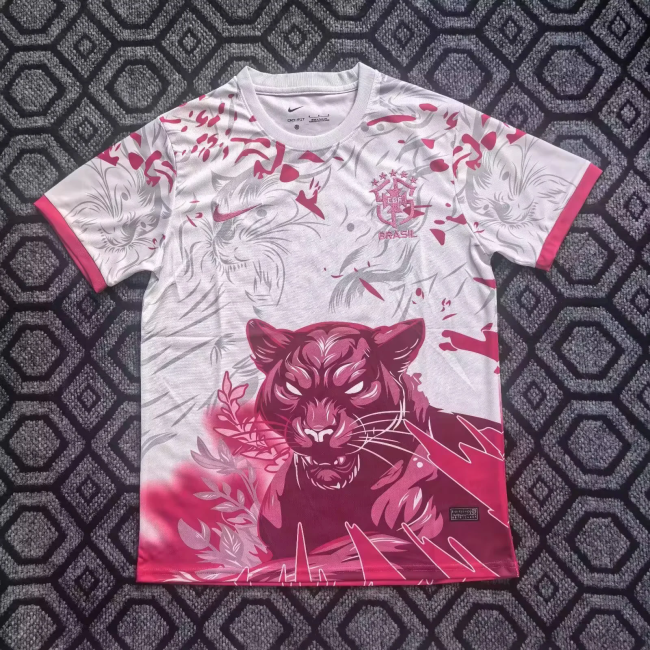 2026 Brazil special tiger version purple pink soccer jersey 
