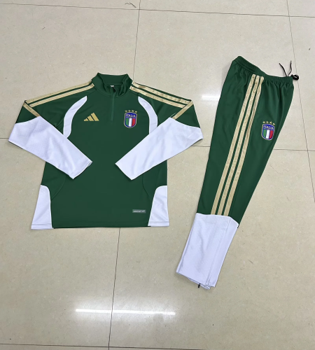 kids kit 2026 Italy green Sweater tracksuit set