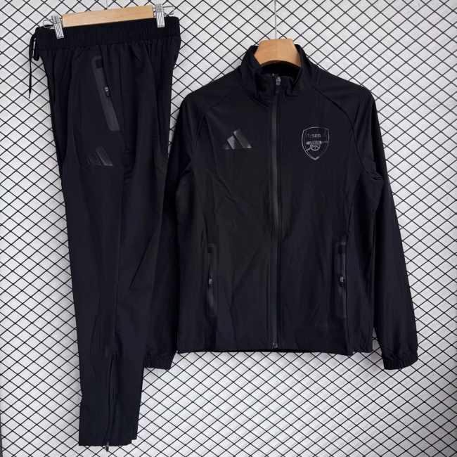 2025-26 Arsenal black Windbreaker Jacket set 