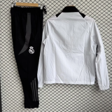 2025-26 Real Madrid white Windbreaker Jacket set 