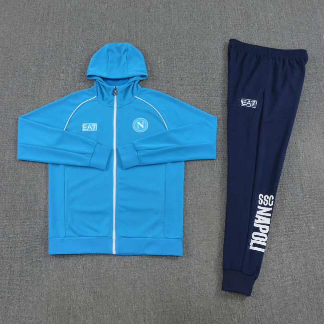 Napoli 2025-26 blue hooded training suit
