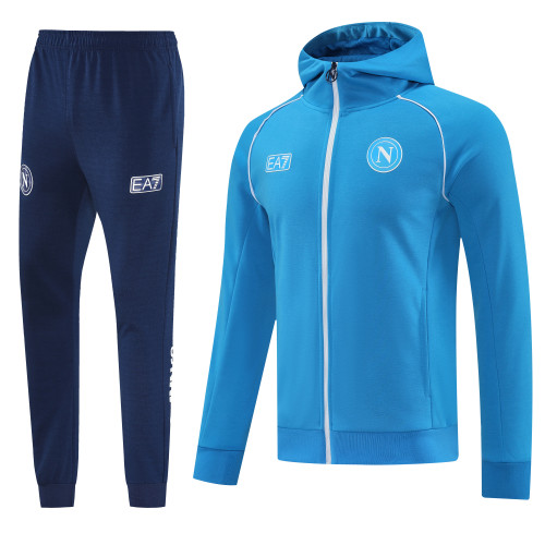 Napoli 2025-26 blue hooded training suit