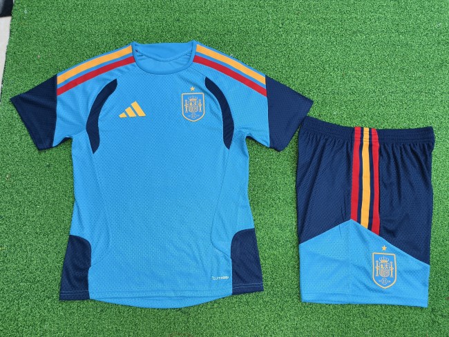 2026 Spain sky blue training set  S-4XL