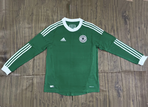 Retro 2012 Germany away green long sleeves soccer jersey