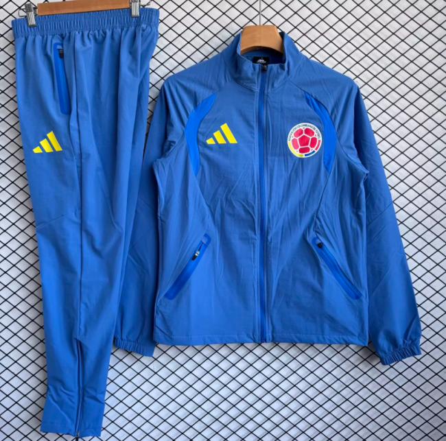 Colombia blue windbreaker tracksuit