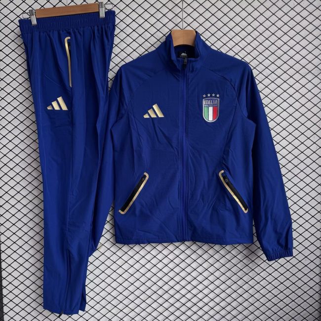 Italy 2026 dark blue windbreaker tracksuit
