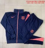 Barcelona 2025-26 Light Blue Long Zipper Kids Kit