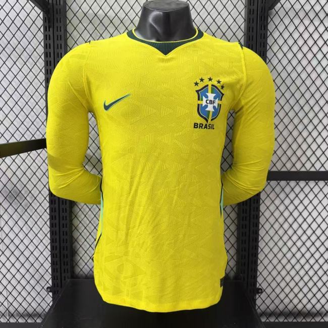 Brazil 2026 World Cup Home Long Sleeve player version  S-4XL