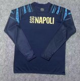 Naples 2025-26 navy blue pre-match uniform long sleeves 