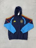 Spain 2026 black windbreaker jakcet with caps