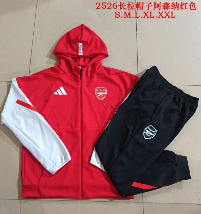  Arsenal 2025-26 red tracksuit with caps 