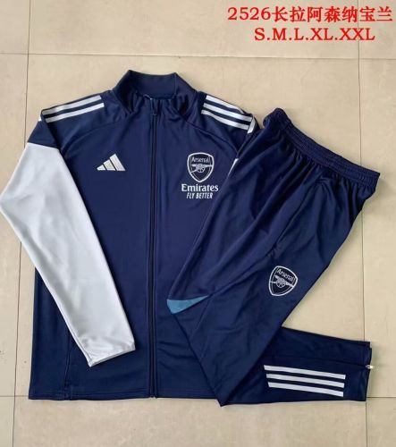 Arsenal 2025-26 dark blue with grey tracksuit 