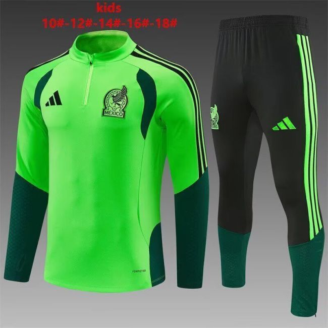 Mexico 2026 green training suit kids 