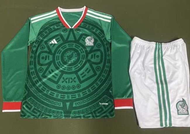 Mexico 2026 home long sleeve kids kit