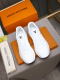 [LV] Imported calfskin embossed sneakers