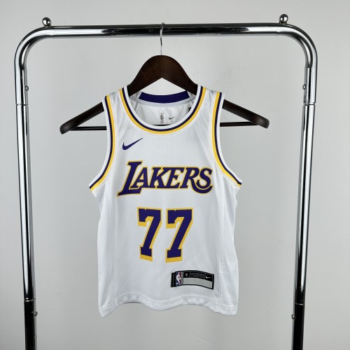 2023 season Lakers White #77, Luka Doncic (Kids' Size)