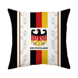 Customized linen cushion covers with national flags and team logos for the 2026 USA-Mexico World Cup; fan merchandise pillowcases.
