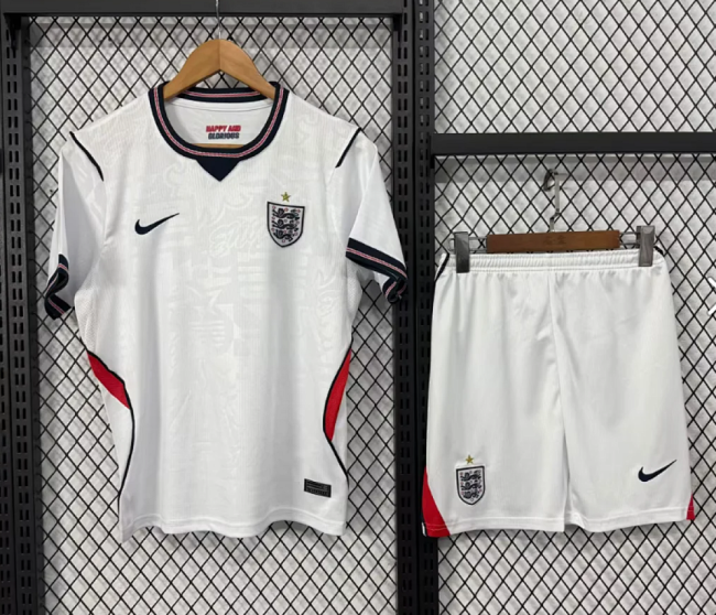 England 2026 World Cup home kids Soccer jersey