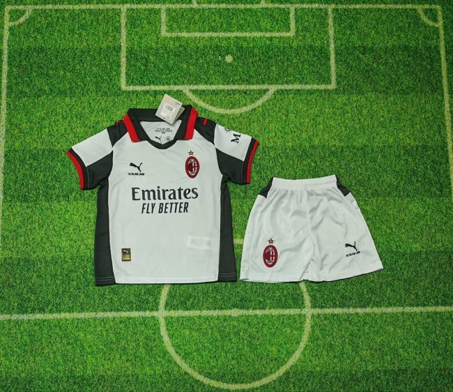 AC Milan 2025-26 Fourth Away White Kids kit