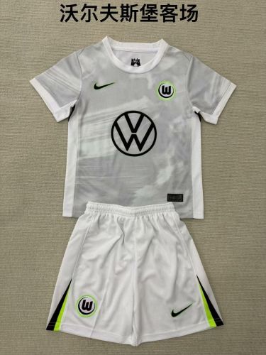Wolfsburg 2025-26 Away Kids Kit