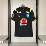 Mens Brazil 2026 World Cup Pre-Match Jersey With All Sponsors