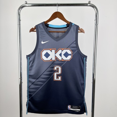 2026 season, Thunder, blue, number 2, GILGEOUS-ALEXANDER NBA Jersey
