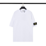 ^^8209 Stone Island — Double-Ply Pure Cotton Short-Sleeve Shirt