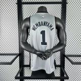 San Antonio Spurs 2026 Limited Edition Gray jersey #1 WEMBANYAMA