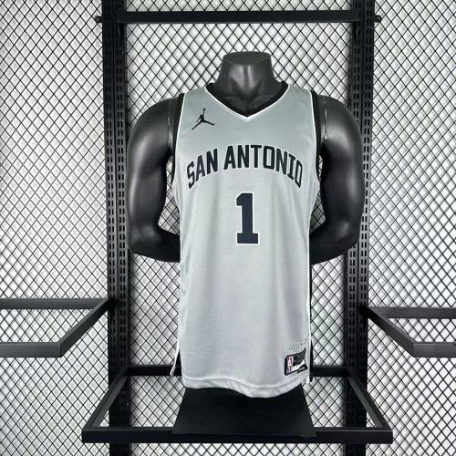 San Antonio Spurs 2026 Limited Edition Gray jersey #1 WEMBANYAMA