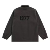 W1102 Back Letter Trendy Shirt Jacket
