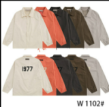 W1102 Back Letter Trendy Shirt Jacket