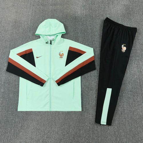 France 2026 Light Green hoodie Suit