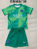 Paris Saint-Germain 2026-27 Green Goalkeeper Kids Kit