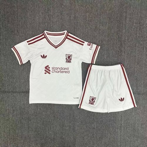 Liverpool 2026 white away kids kit