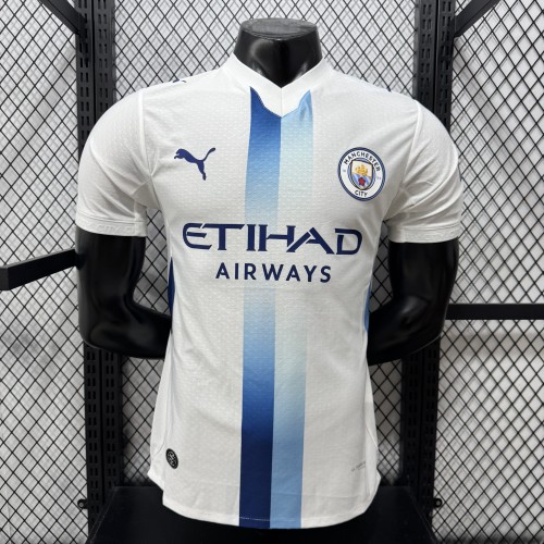 2026-27 Manchester City away white player version (The player version is more slim fit, it is recommended to buy one size larger)