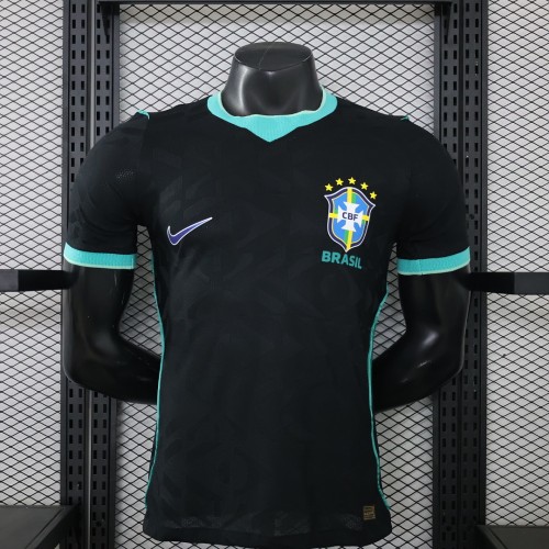 2026 Brazil Black Special Edition Player Version Jersey(The player version is more slim fit, it is recommended to buy one size larger)