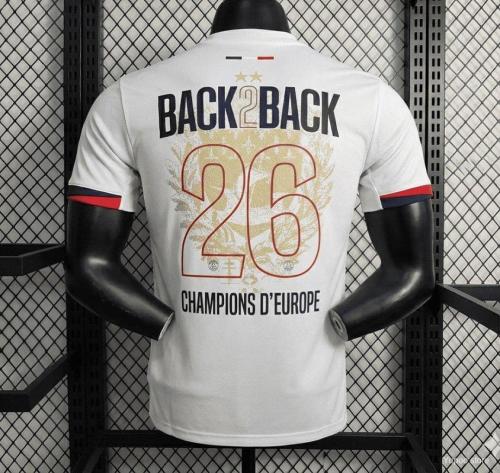 2 Star 2025-26 Paris Saint-Germain Away Jersey With Champions of Europe 2026